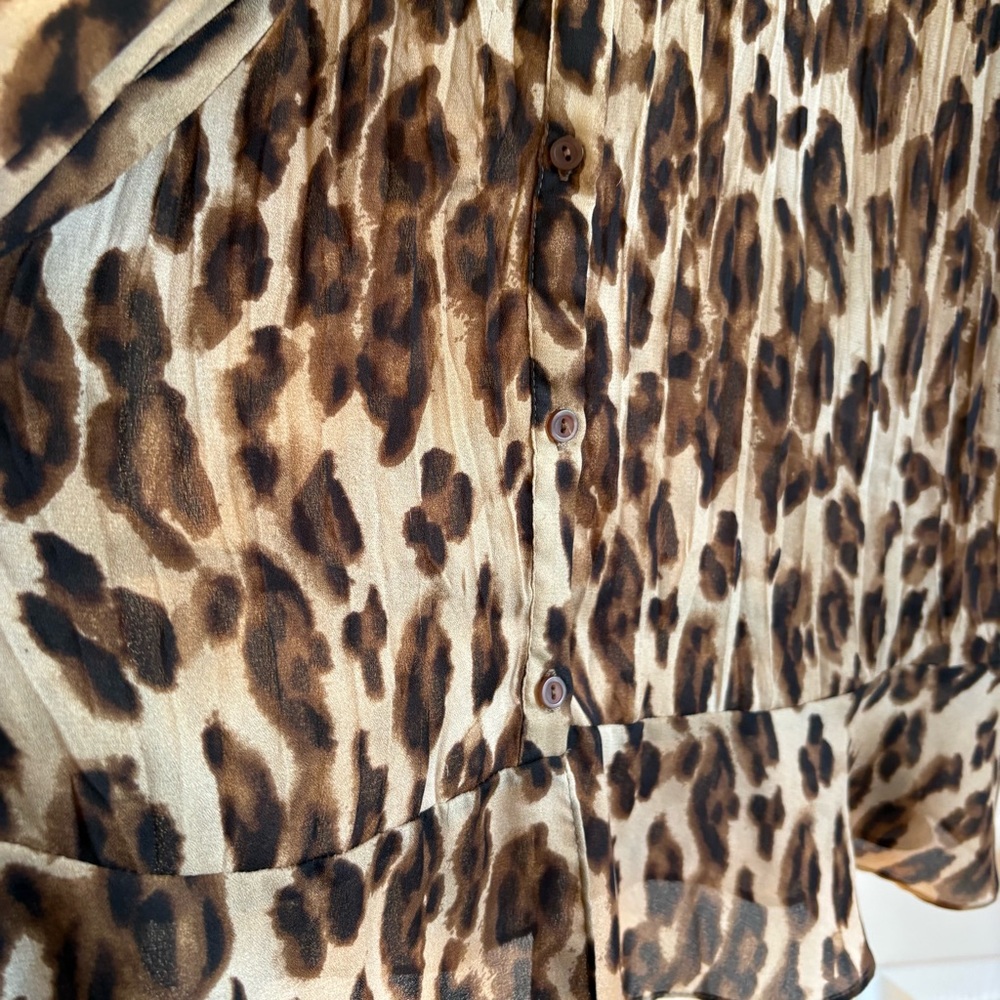 Alison Taylor Animal Leopard‎ Print Blouse Mob Wife Femme Fatal Valentine’s 1X - Picture 5 of 9
